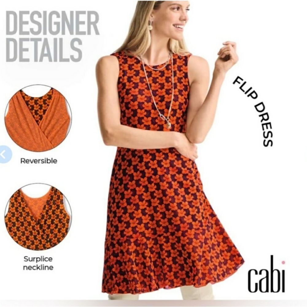 Cabi Playday Flip A Line Dress Sz Med